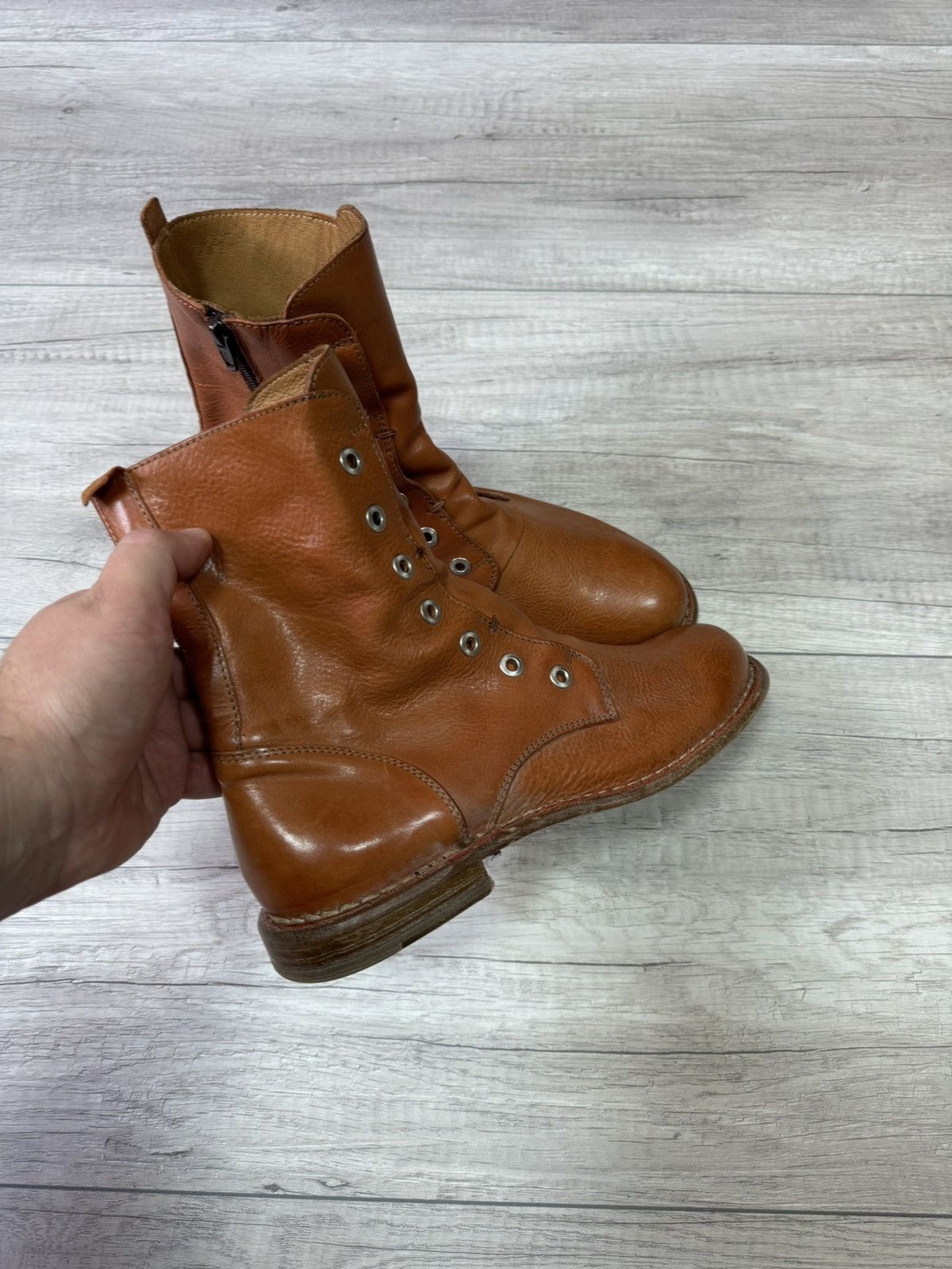MoMA Moma Tronchetto Ankle Leather Brown Boots Size 40 Size US 8 / EU 41 - 3 Thumbnail