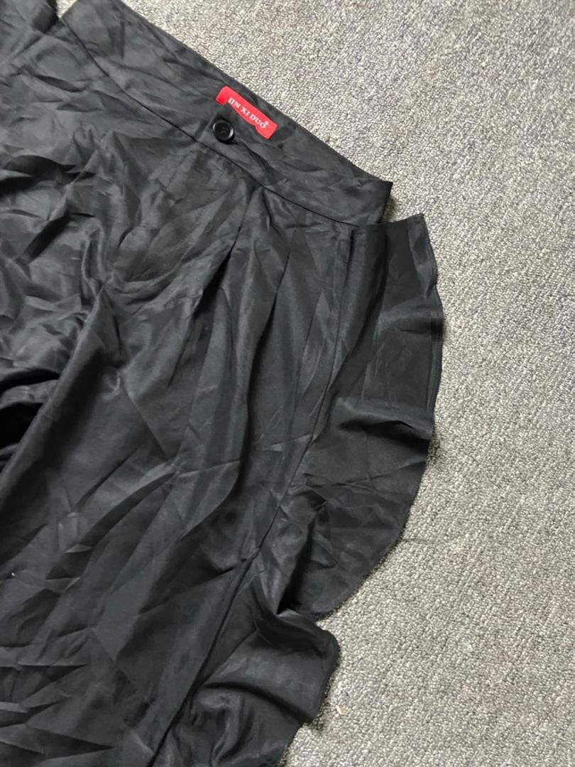 Japanese Brand Jin Xin Duo Brand Fashion Side Ruffles Pants (189) Size 25" / US 0 / IT 36 - 8 Thumbnail