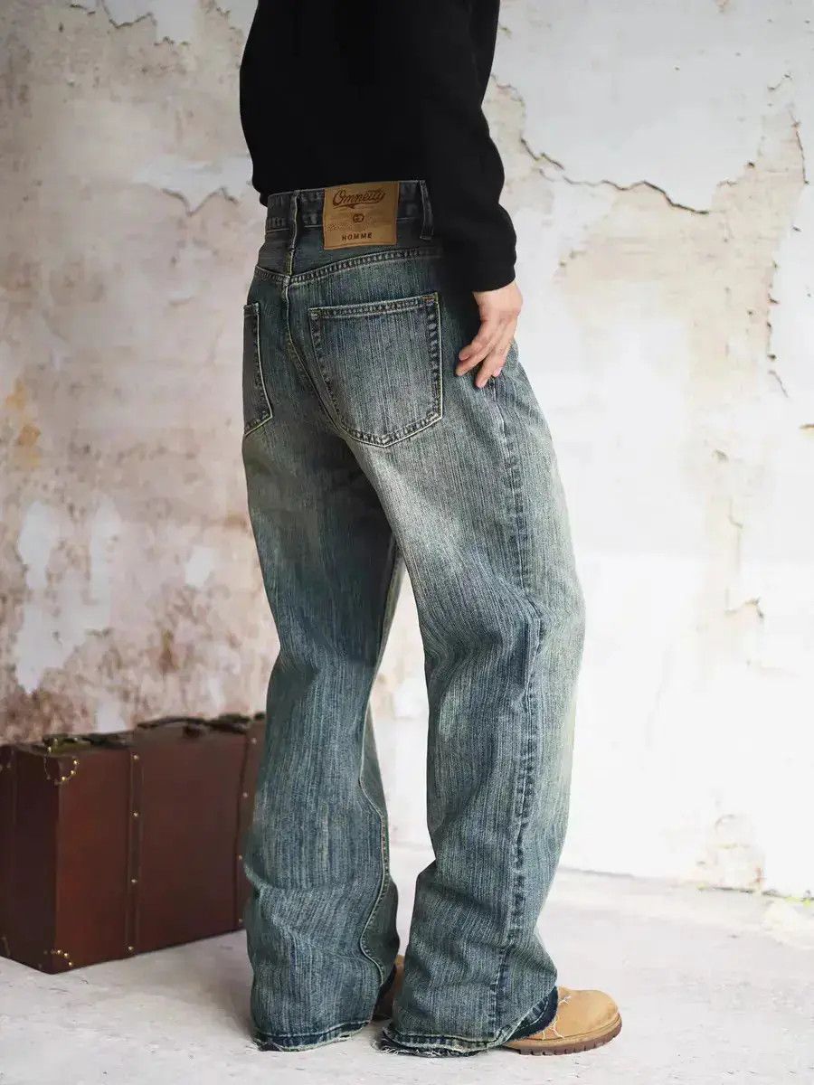 Japanese Brand Vertical Stripe Washed Micro Jeans Size US 32 / EU 48 - 6 Thumbnail