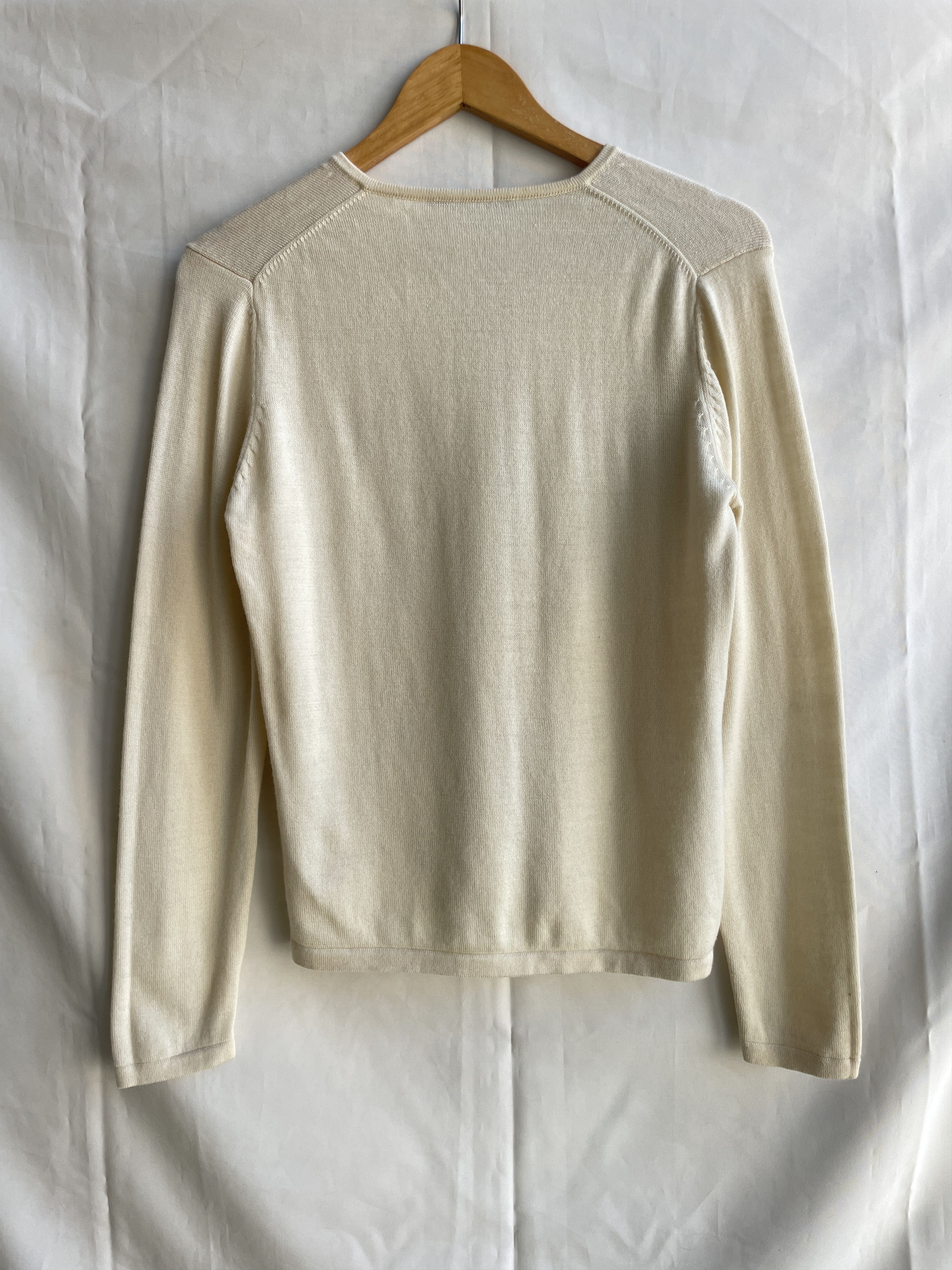 Bally Bally Vintage Womens V-Neck Merino Wool Sweater Size L / US 10 / IT 46 - 2 Thumbnail