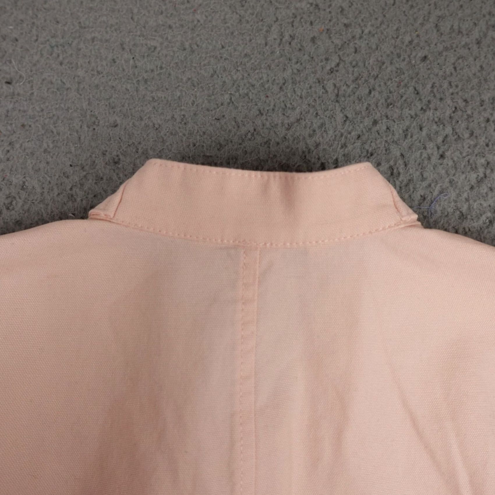 White House Black Market White House Black Market Blouse Shirt Womens 00 Pink Short Sleeve Roll Tab Button Front Front Button Collared Cotton Blouse Size XXS / US 00 / IT 34 - 7 Thumbnail