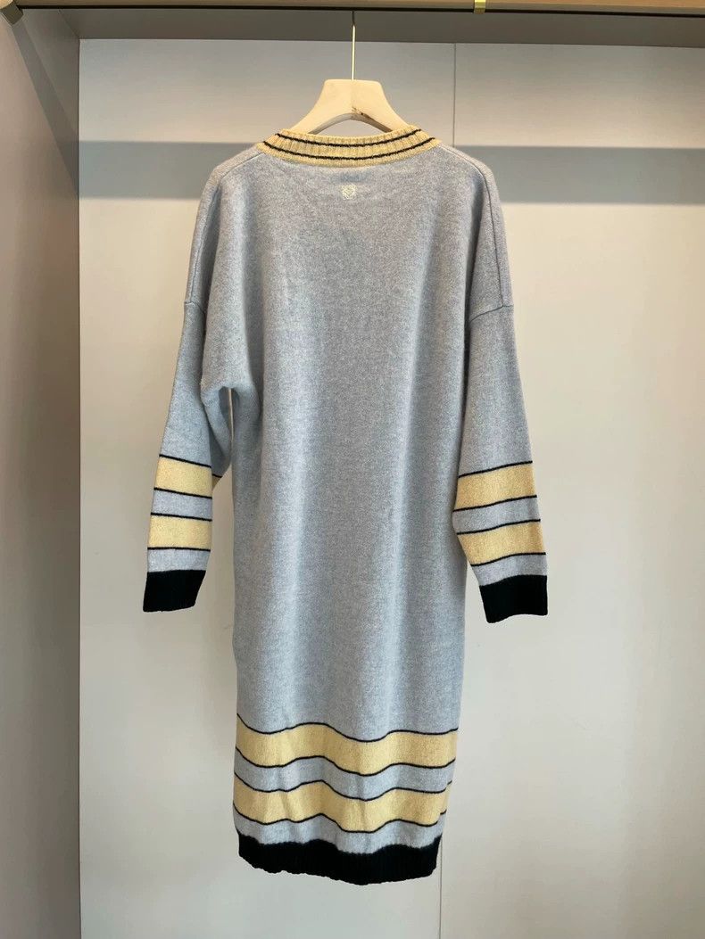 Loewe LOEWE Light blue wool mid-length dress Size M / US 6-8 / IT 42-44 - 2 Thumbnail