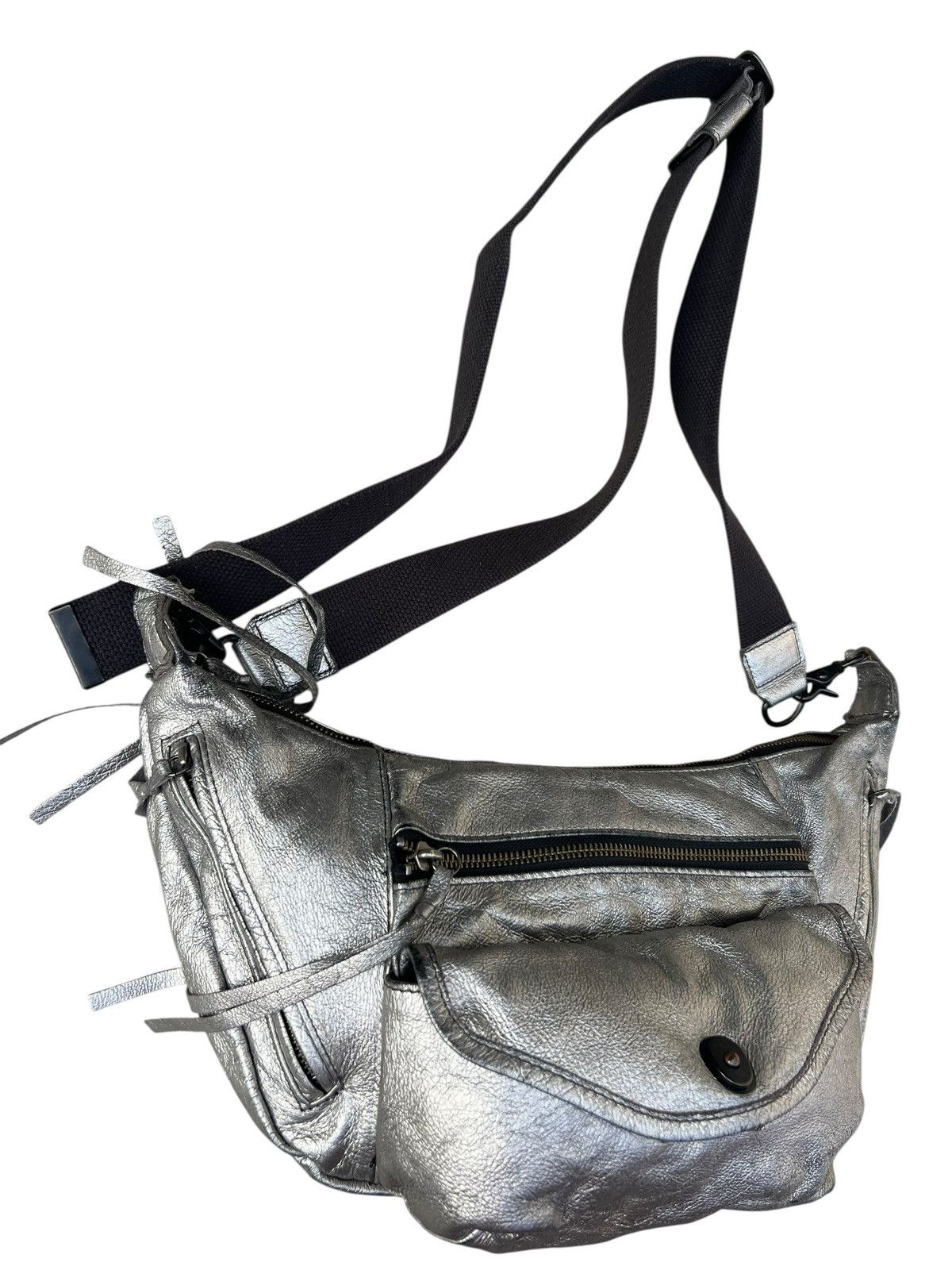Leather Azzu Label Nasimo Japan Patina Blistered Leather Cargo Bag Size ONE SIZE - 9 Thumbnail