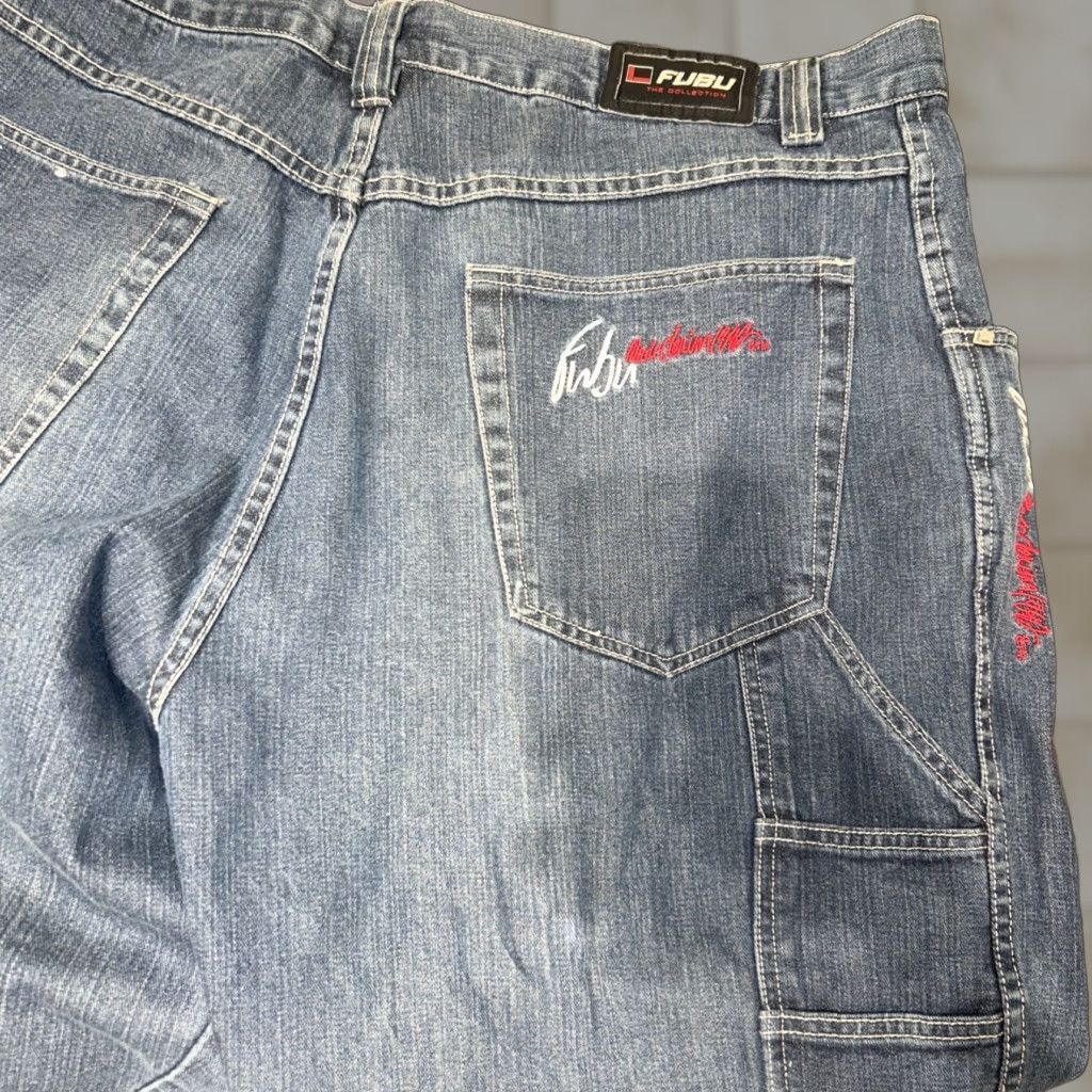 Fubu VINTAGE FUBU Jeans Baggy Hip Hop 90s Mens Size 40 Blue 34in Inseam Size US 34 / EU 50 - 1 Thumbnail