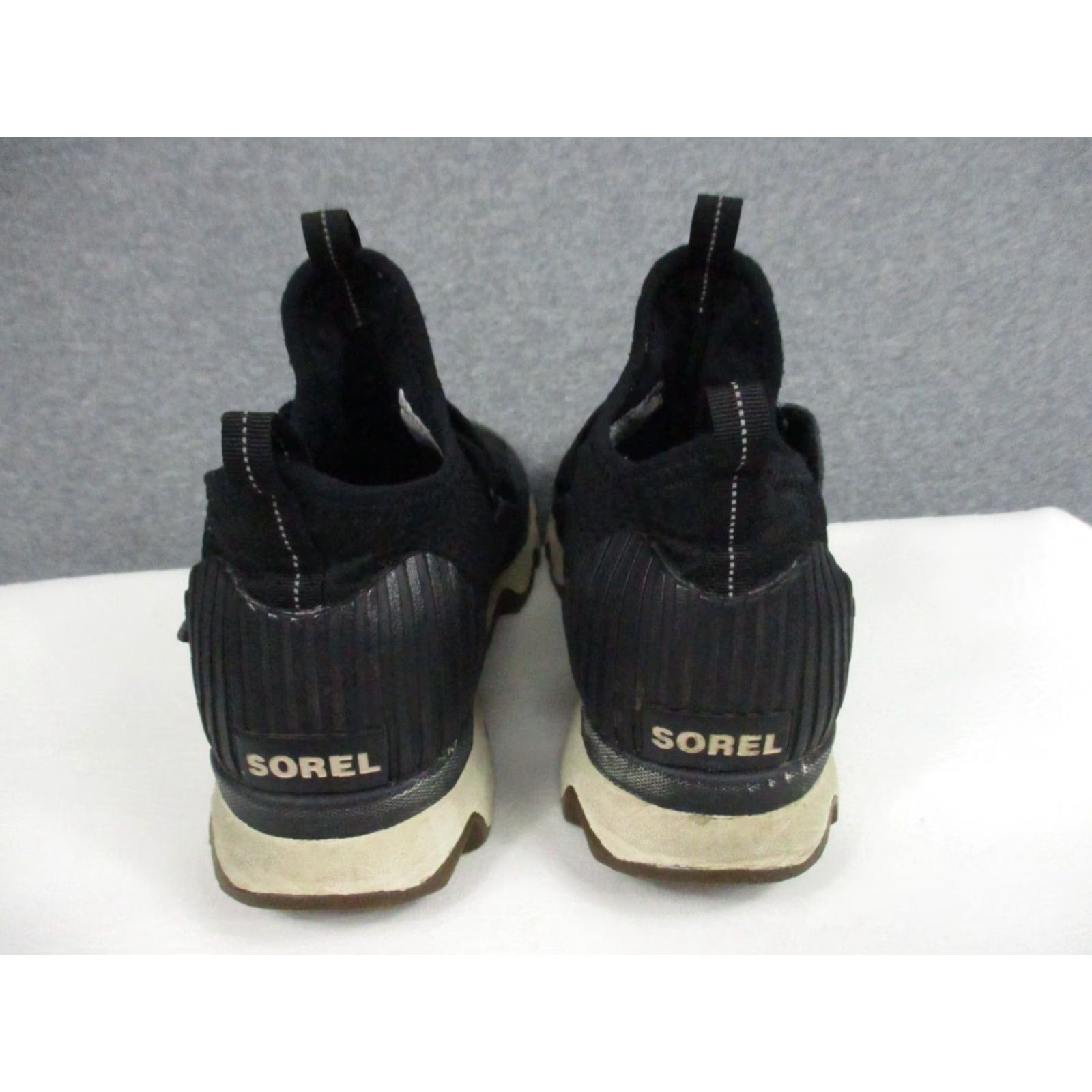 SOREL Sorel Women 7.5 M Kinetic Sneak Knit Black Sneaker Scalloped Sole Stretch Strap Size US 8 / IT 38 - 2 Thumbnail