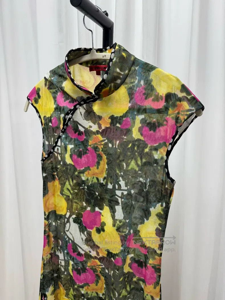 Vivienne Tam Vivienne Tam Oil Painting Flower Net Cheongsam Size S / US 4 / IT 40 - 2 Thumbnail