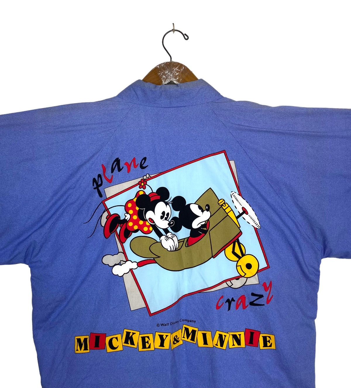 Disney Rare‼️ Vintage Mickey and Minnie Plane Crazy Kimono Japan Size US L / EU 52-54 / 3 - 2 Thumbnail