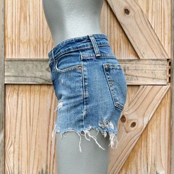 Levi's Vintage Clothing Vintage Y2K Levis 515 Distressed Stretch Cut Off Jean Shorts Size 28" / US 6 / IT 42 - 4 Thumbnail