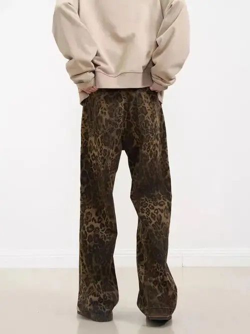 Japanese Brand Vintage leopard print straight leg jeans Size US 32 / EU 48 - 6 Thumbnail