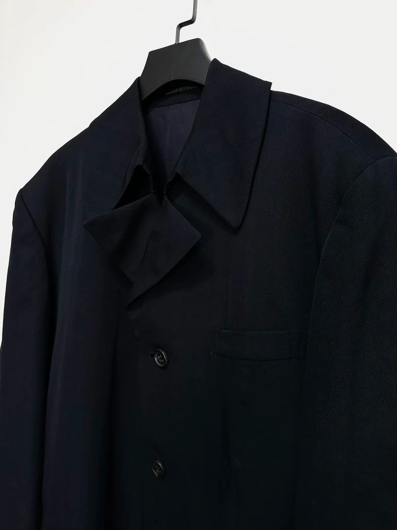 Yohji Yamamoto 93aw striped shape-collar jacket 2505-Nextar