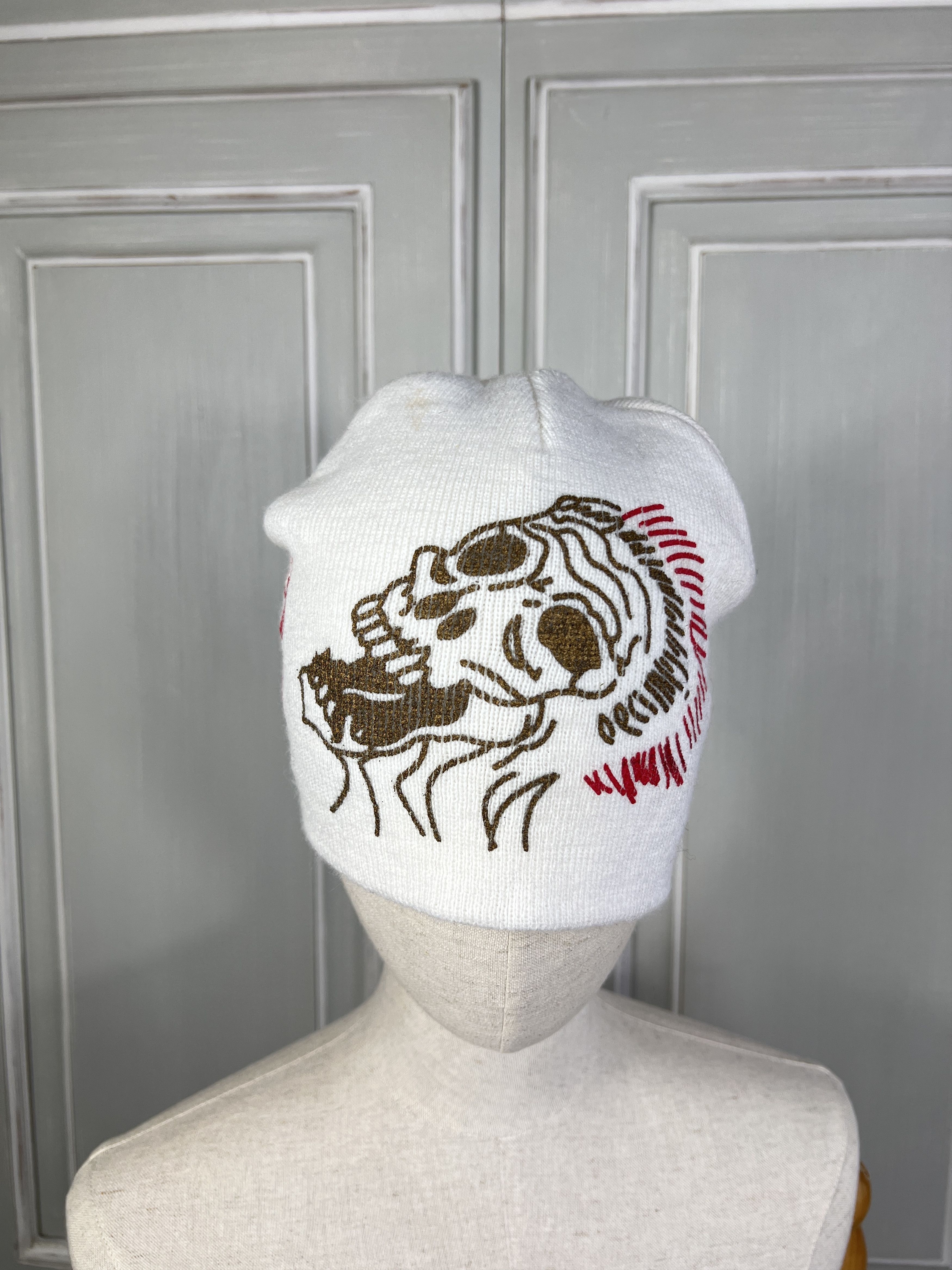 Vintage VINTAGE BEANIE SKULL LOGO STYLE ED HARDY Size ONE SIZE - 1 Thumbnail