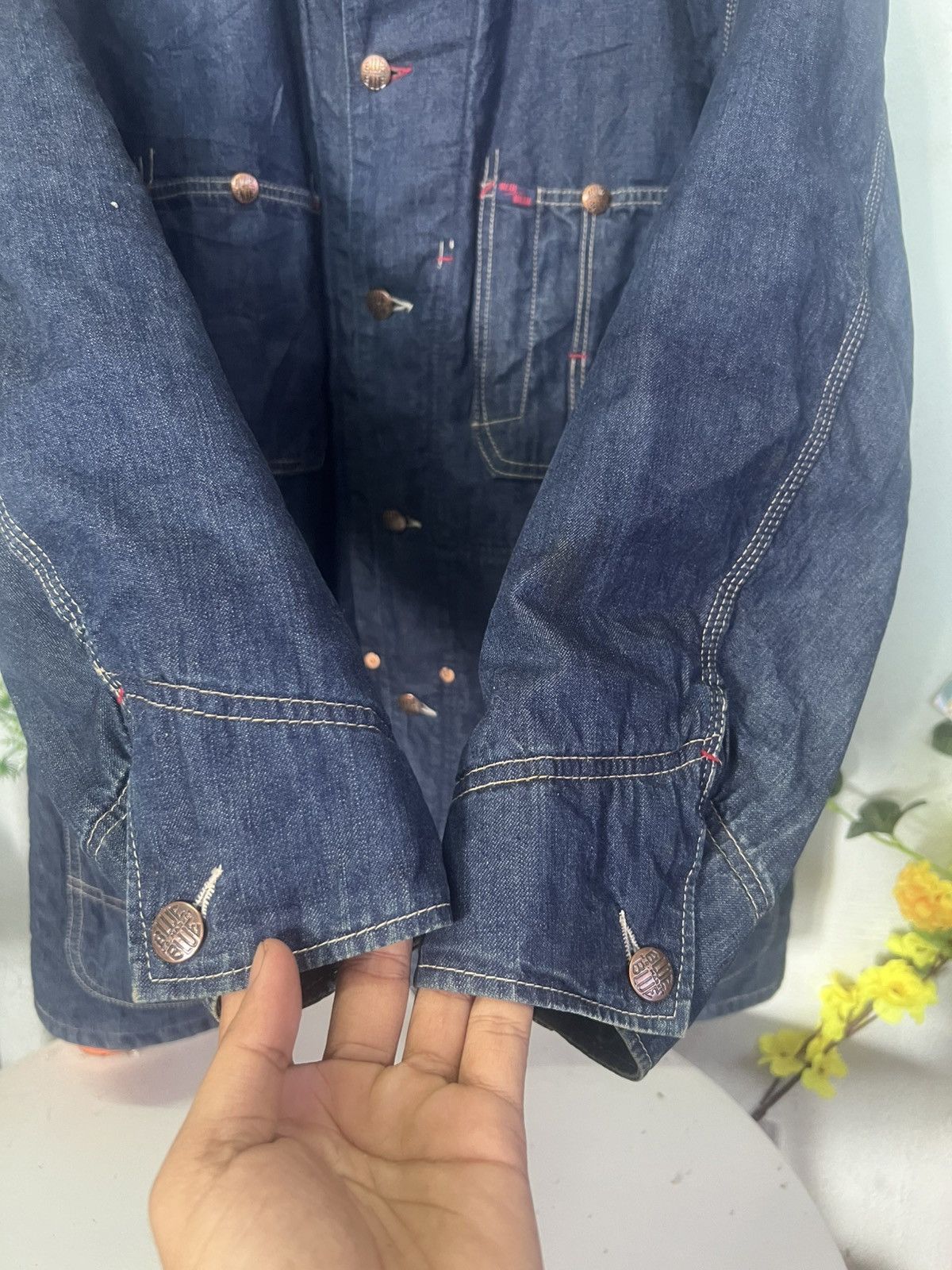 Blue Blue Japan BLUE BLUE ARIGATO JAPAN DENIM CHORE JACKET Size US L / EU 52-54 / 3 - 3 Thumbnail