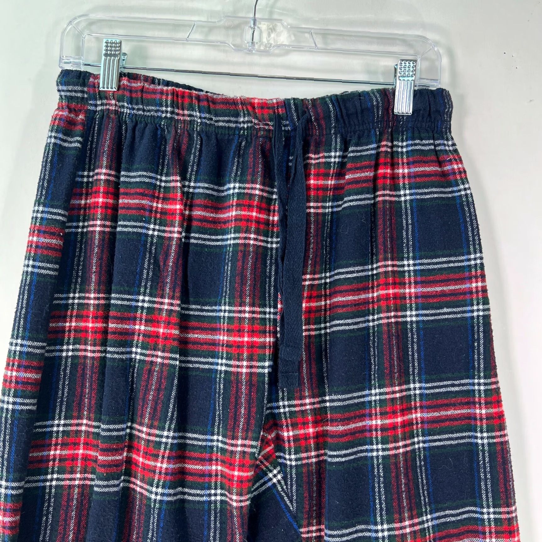 Vintage Womens Sleepwear Pajama Pants Elastic Waist Drawstring Plaid Blue Size Medium Size 32" / US 10 / IT 46 - 3 Thumbnail