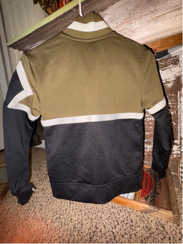 Jordan Brand Boys Jordan S Olive Green Black White Full Zip Track Jacket Size US S / EU 44-46 / 1 - 4 Thumbnail