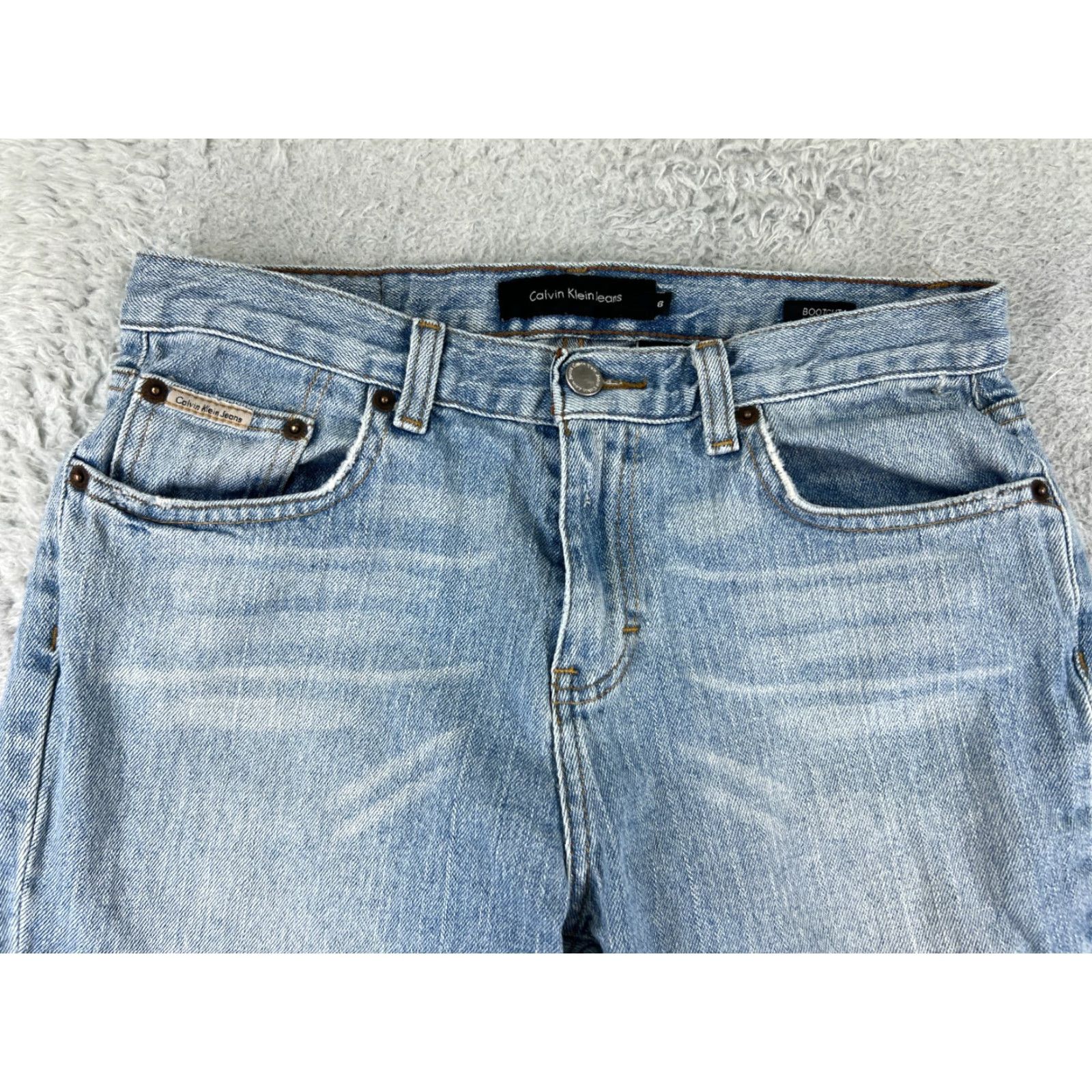 Calvin Klein Calvin Klein Pants Women 8 Blue Jeans Denim Boot Cut Mid Rise 27x28 Cotton Blend Size 30" / US 8 / IT 44 - 6 Thumbnail