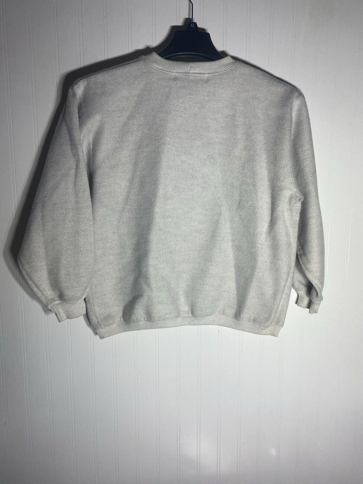 Lee Vintage 90s Teddy Bear Sweater Med Gray Sweatshirt Size M / US 6-8 / IT 42-44 - 2 Thumbnail