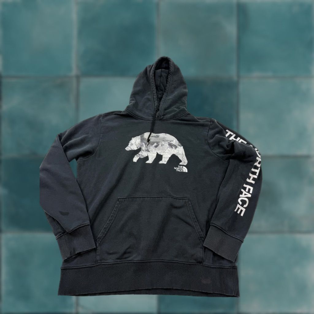 The North Face The North Face Hoodie Mens Large Black Pullover Bear Graphic Logo Sweatshirt Size US L / EU 52-54 / 3 - 1 Thumbnail