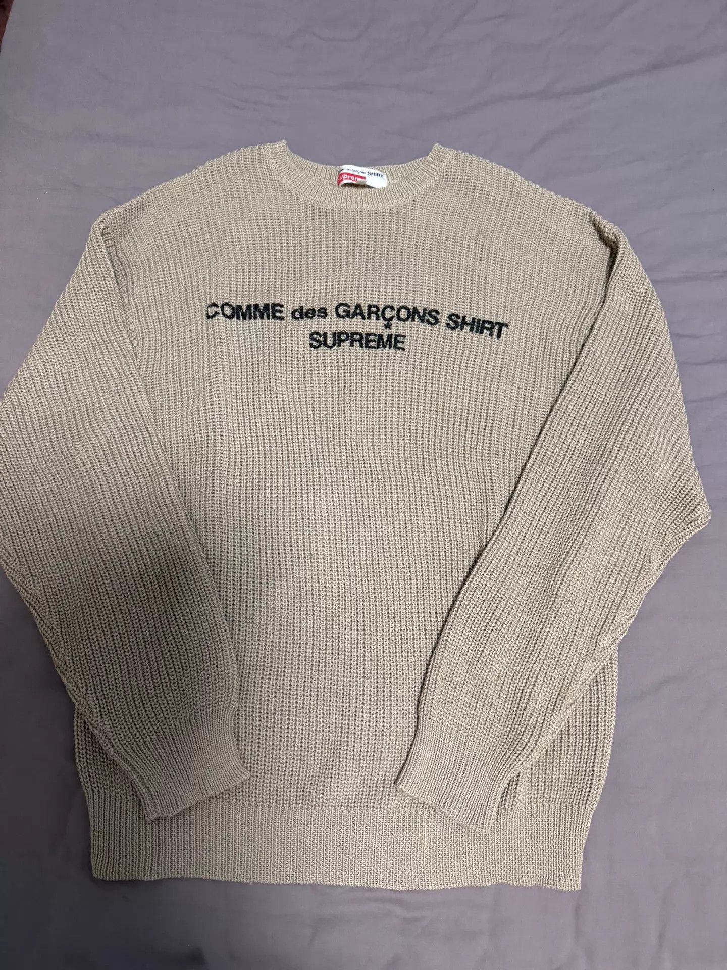 Comme des Garcons SHIRT × Supreme Supreme x CDG Knit Sweater Tan