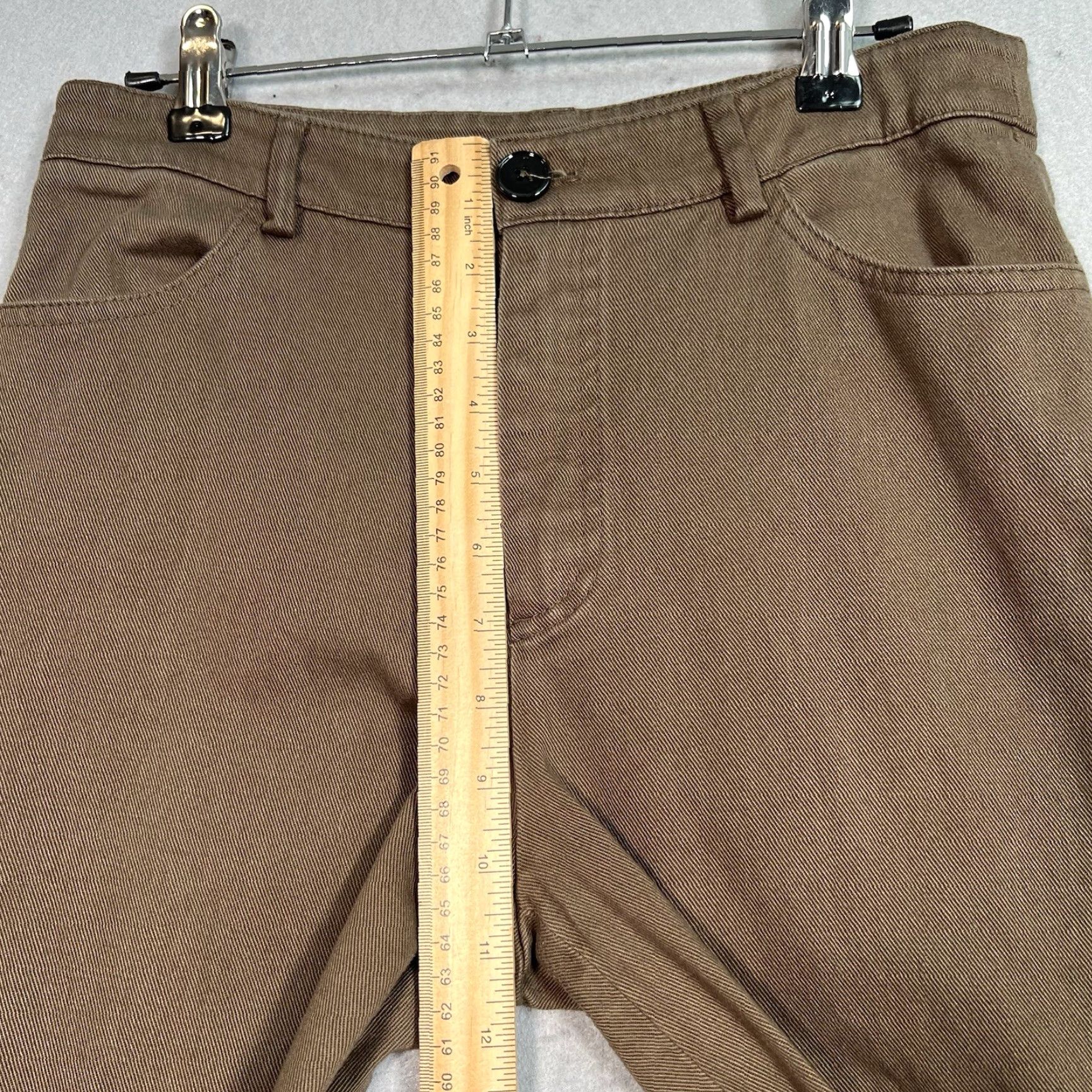 Massimo Dutti Mossimo Womens Brown Flare Leg Chino Pants Size 4 Cotton Blend Size 27" / US 4 / IT 40 - 7 Thumbnail