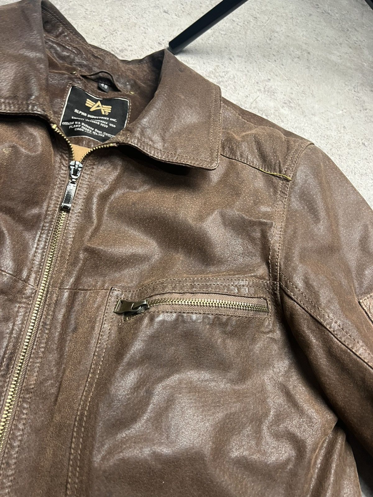 Alpha Industries Alpha Industries leather jacket Size US M / EU 48-50 / 2 - 6 Thumbnail