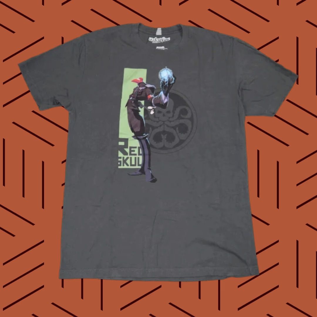 Vintage VINTAGE Marvel Skull T-Shirt Men Large Gray Crew Neck Short Sleeve Cotton Superhero Fantasy Size US L / EU 52-54 / 3 - 1 Thumbnail