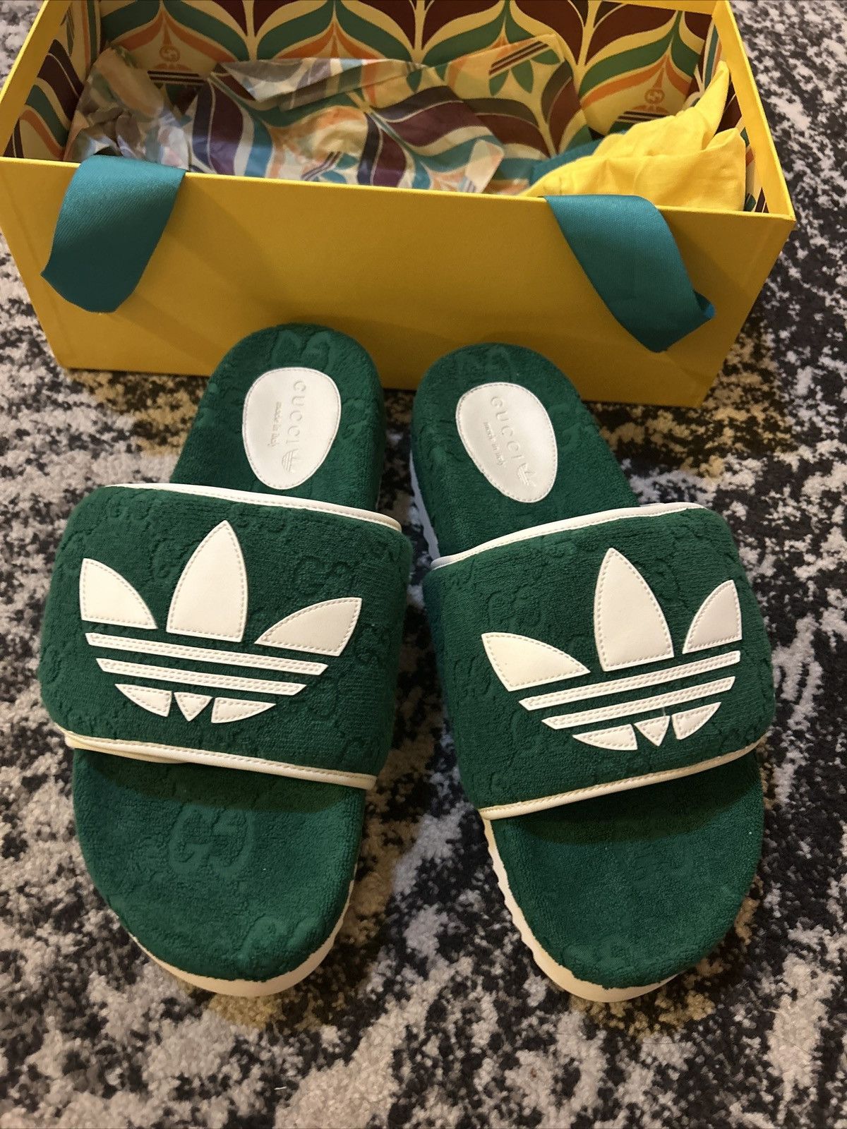Gucci x Adidas Men Magic Sponge GG Demetria Platform Sandal  display picture 1