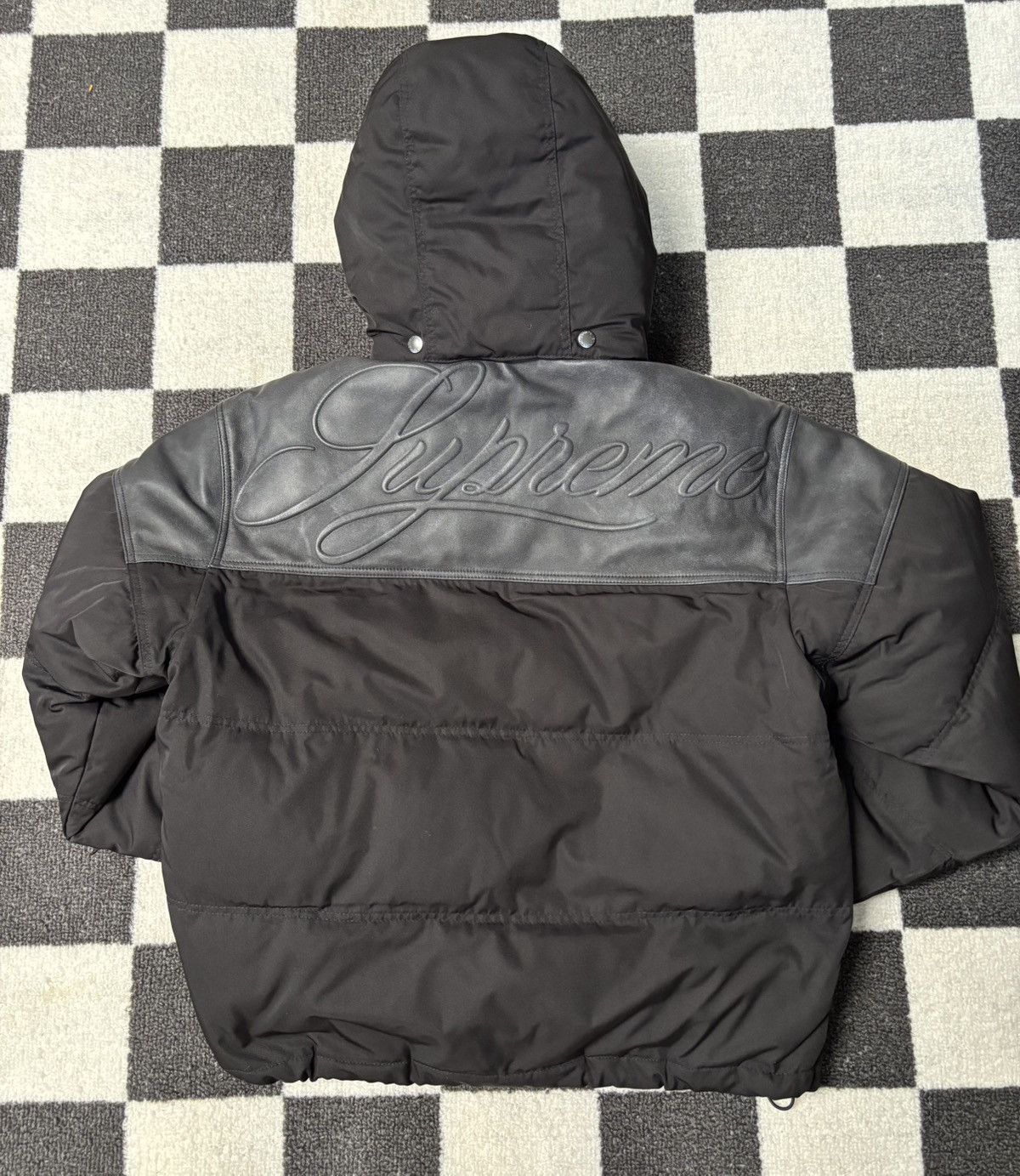 Supreme Supreme Leather Yoke Puffer Jacket Size US S / EU 44-46 / 1 - 2 Thumbnail