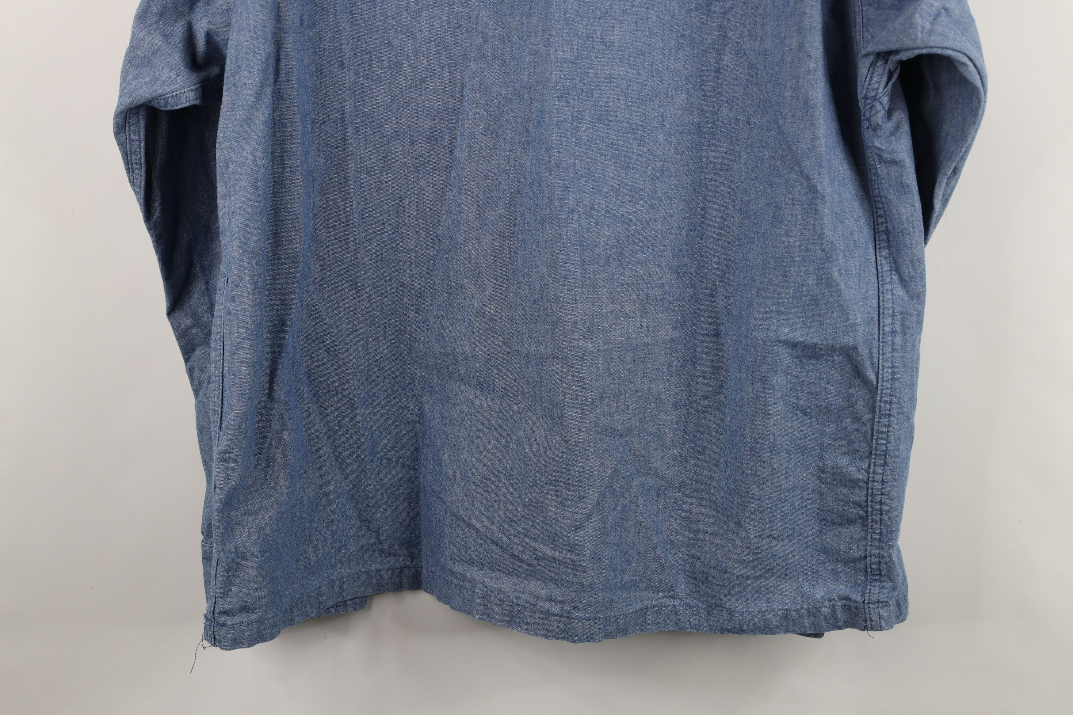 Vintage Vintage 70s Streetwear Chambray Collared Button Shirt Jacket Size US L / EU 52-54 / 3 - 12 Thumbnail