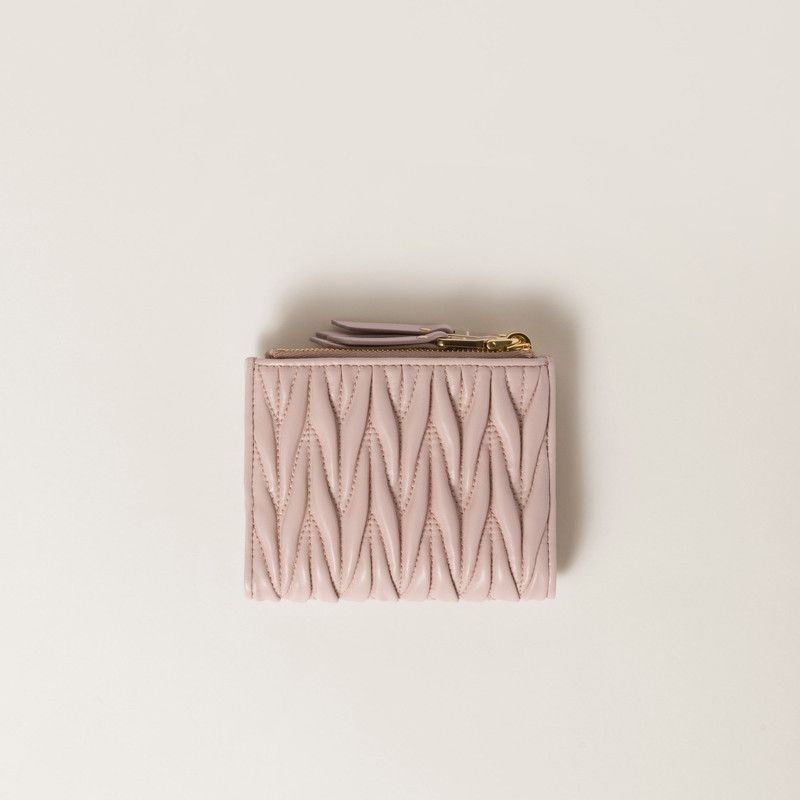 Miu Miu o1B3y1r0426 Size: OS / Matelassé Nappa Leather Small Wallet Size ONE SIZE - 3 Thumbnail