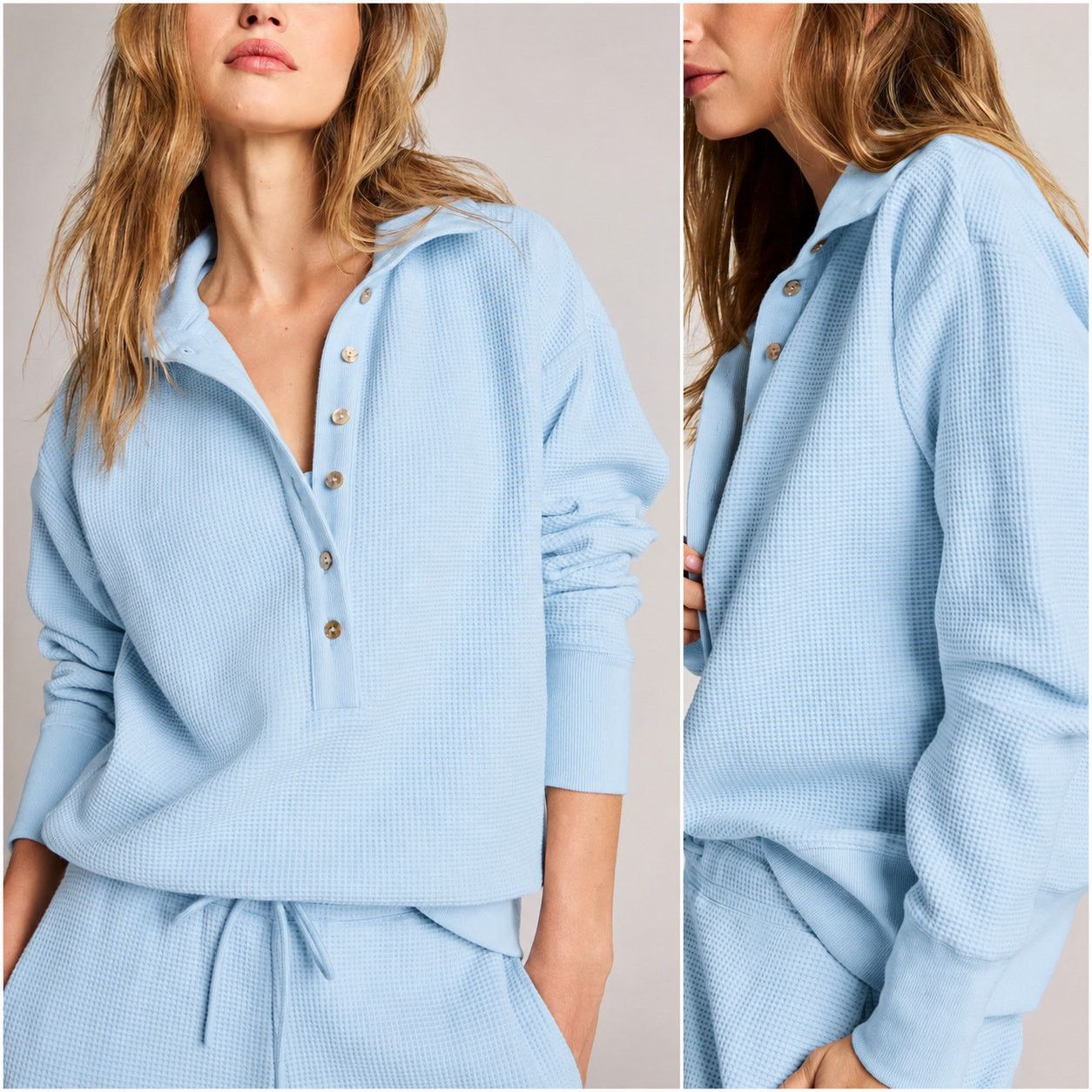 Other NEGATIVE undewear The Waffle Knit Pullover Blue Glacier XL Size XL / US 12-14 / IT 48-50 - 1 Thumbnail