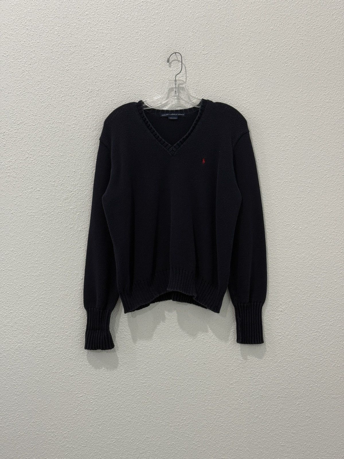 Polo Ralph Lauren Vintage 90s Polo Ralph Lauren Sport Knit Sweater Navy Blue M Size US M / EU 48-50 / 2 - 1 Thumbnail