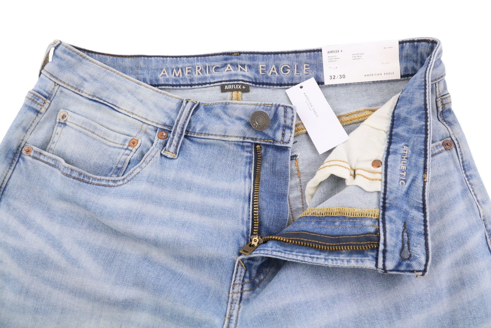 American Eagle Outfitters AIRFLEX+ W32/L30 Light Wash Jeans 88991 Size US 32 / EU 48 - 4 Thumbnail