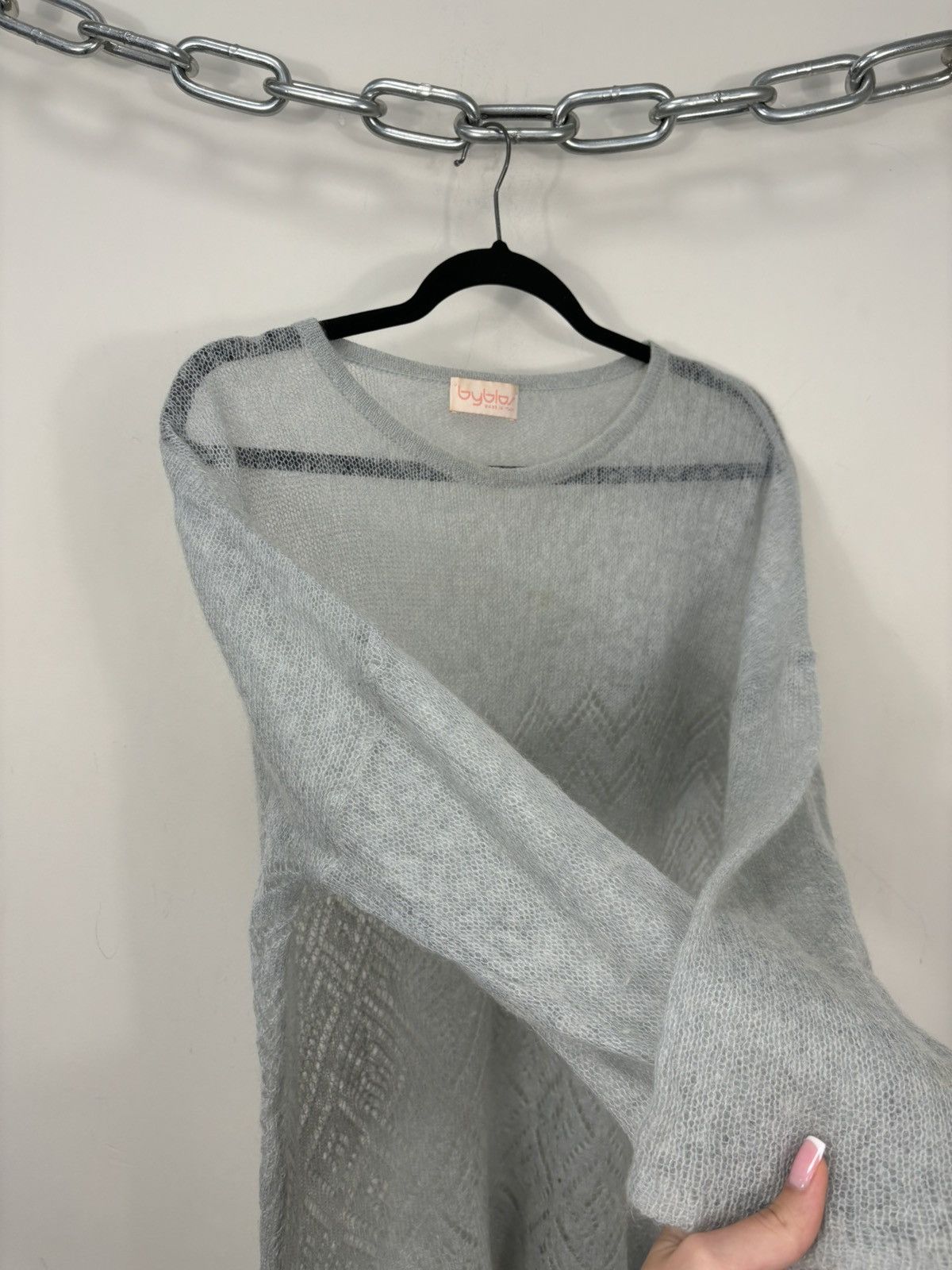 Byblos Vintage Byblos Women’s Open-Knit Italian Mohair Sweater Size XL / US 12-14 / IT 48-50 - 9 Thumbnail