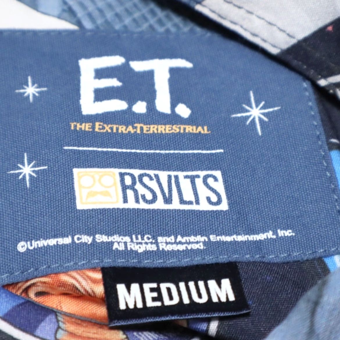 Vintage RSVLTS x ET Celestial Greetings Kunuflex Button Down Shirt Navy Men's M Size US M / EU 48-50 / 2 - 6 Thumbnail