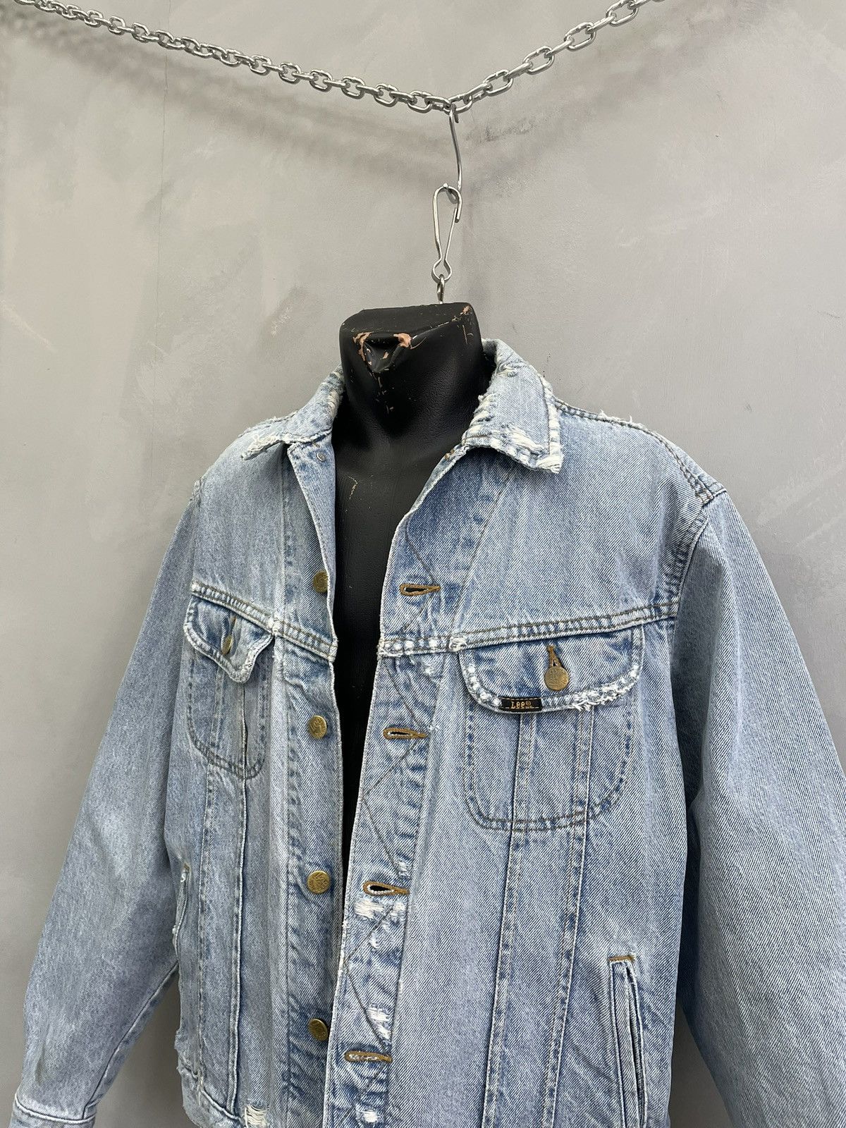 Lee Lee Classic Washed faded Jacket Oversized Vintage 90s Size US L / EU 52-54 / 3 - 3 Thumbnail