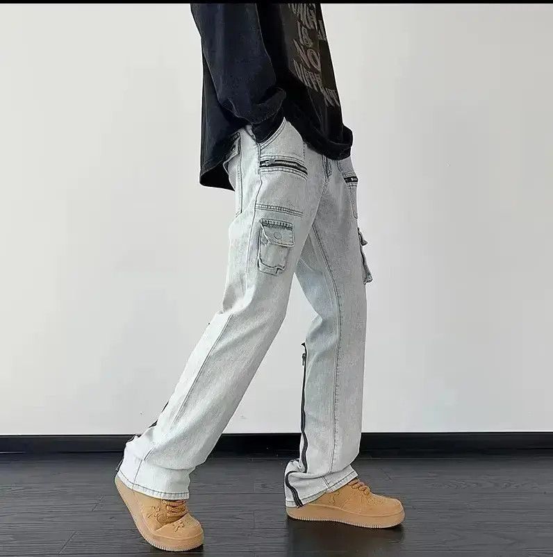 Japanese Brand Loose zipper flared jeans Size US 32 / EU 48 - 3 Thumbnail