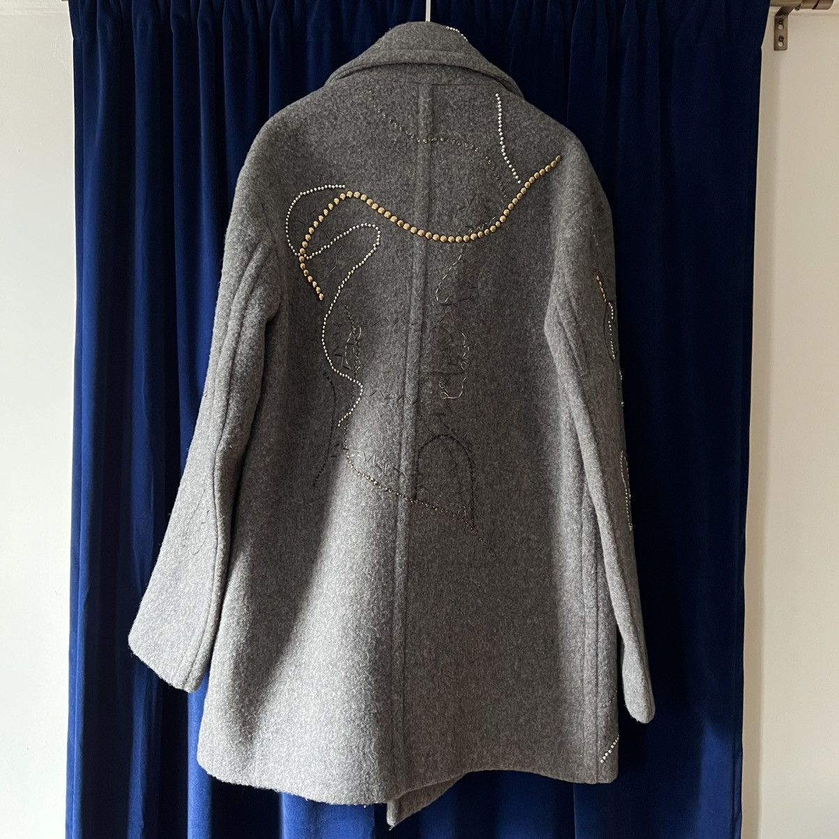 Dries Van Noten Dries Van Noten FW23 Raven Embellished Peacoat Size US M / EU 48-50 / 2 - 6 Thumbnail