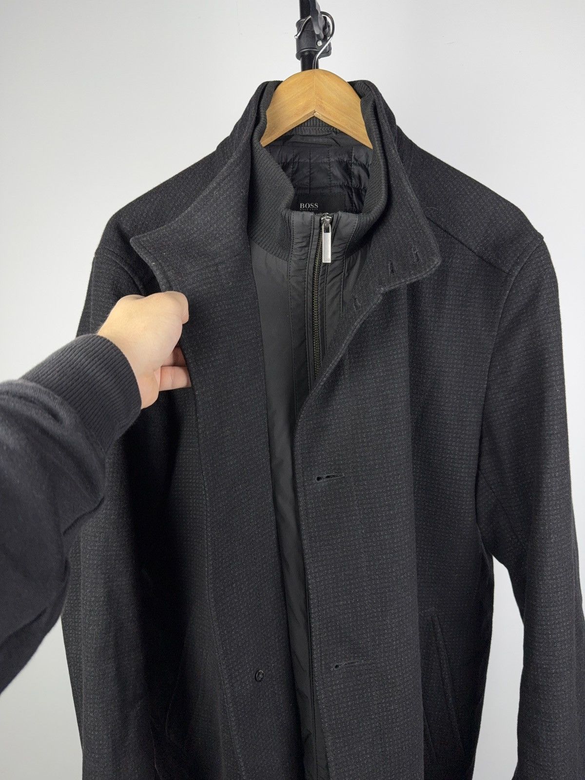 Hugo Boss Designer 00s Hugo Boss Archive Retro Luxury Hevy coat jacket Size US XL / EU 56 / 4 - 11 Thumbnail