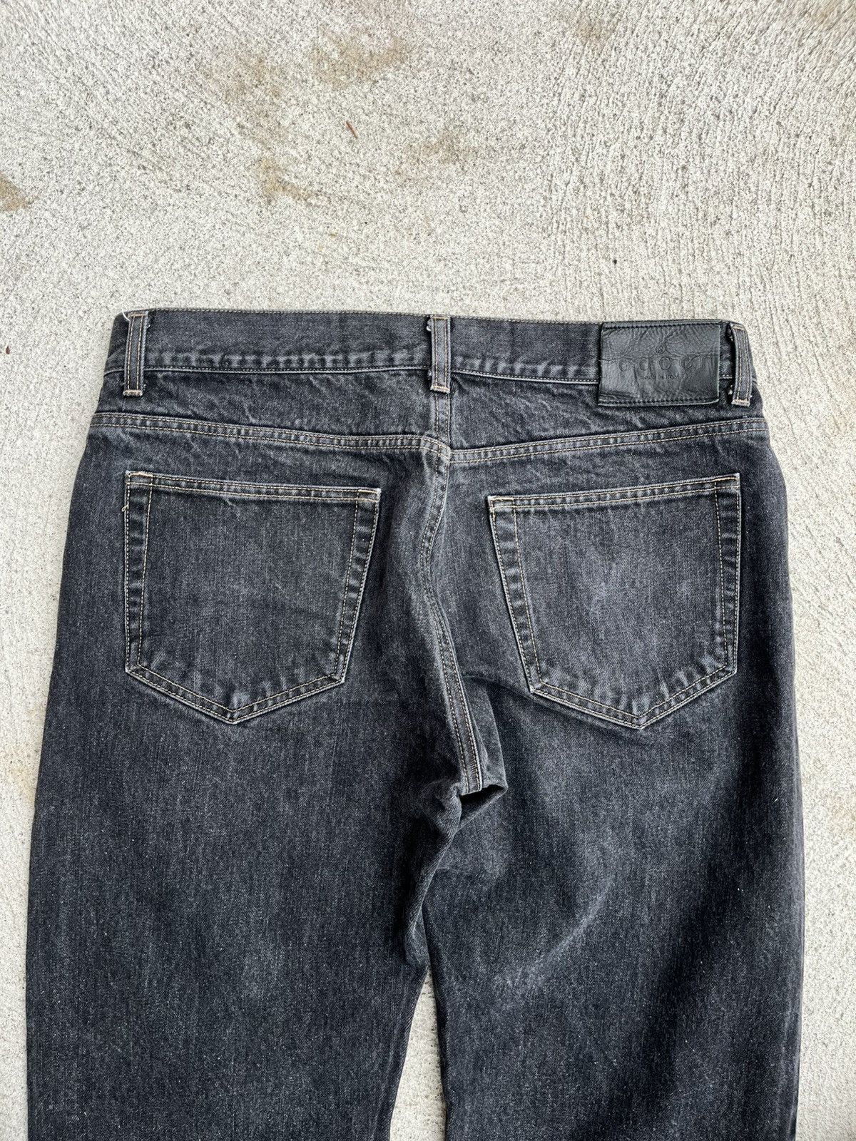 Gucci Selvedge Denim Black Leather tab Size US 34 / EU 50 - 4 Thumbnail