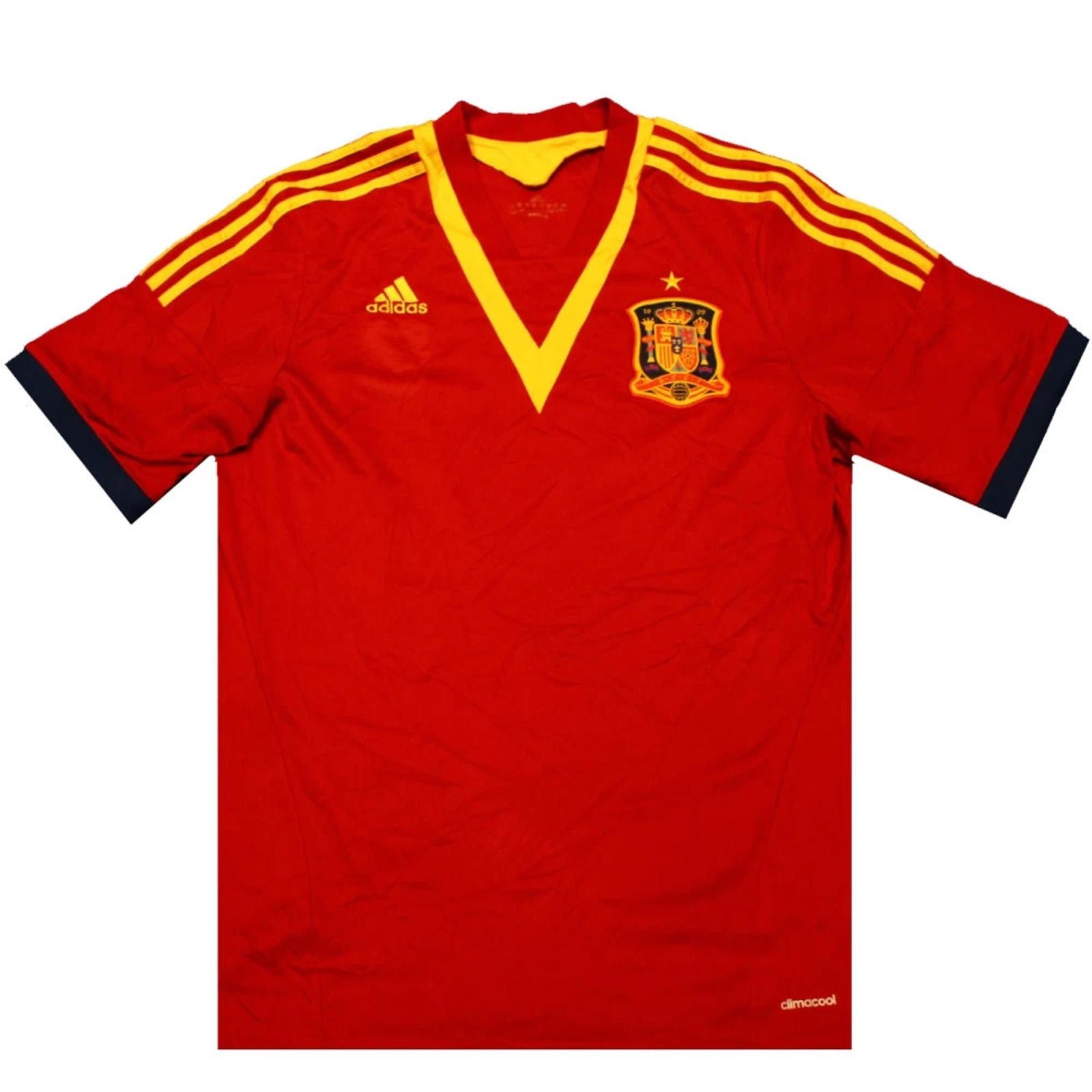 Adidas Spain 2013-2014 Home Football Shirt (Okay) XL Size ONE SIZE - 1 Preview