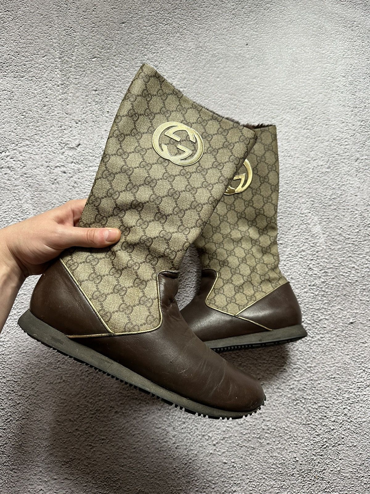 Gucci Luxury Vintage Vintage Gucci Monogram Boots Shoes Sneakers Grailed