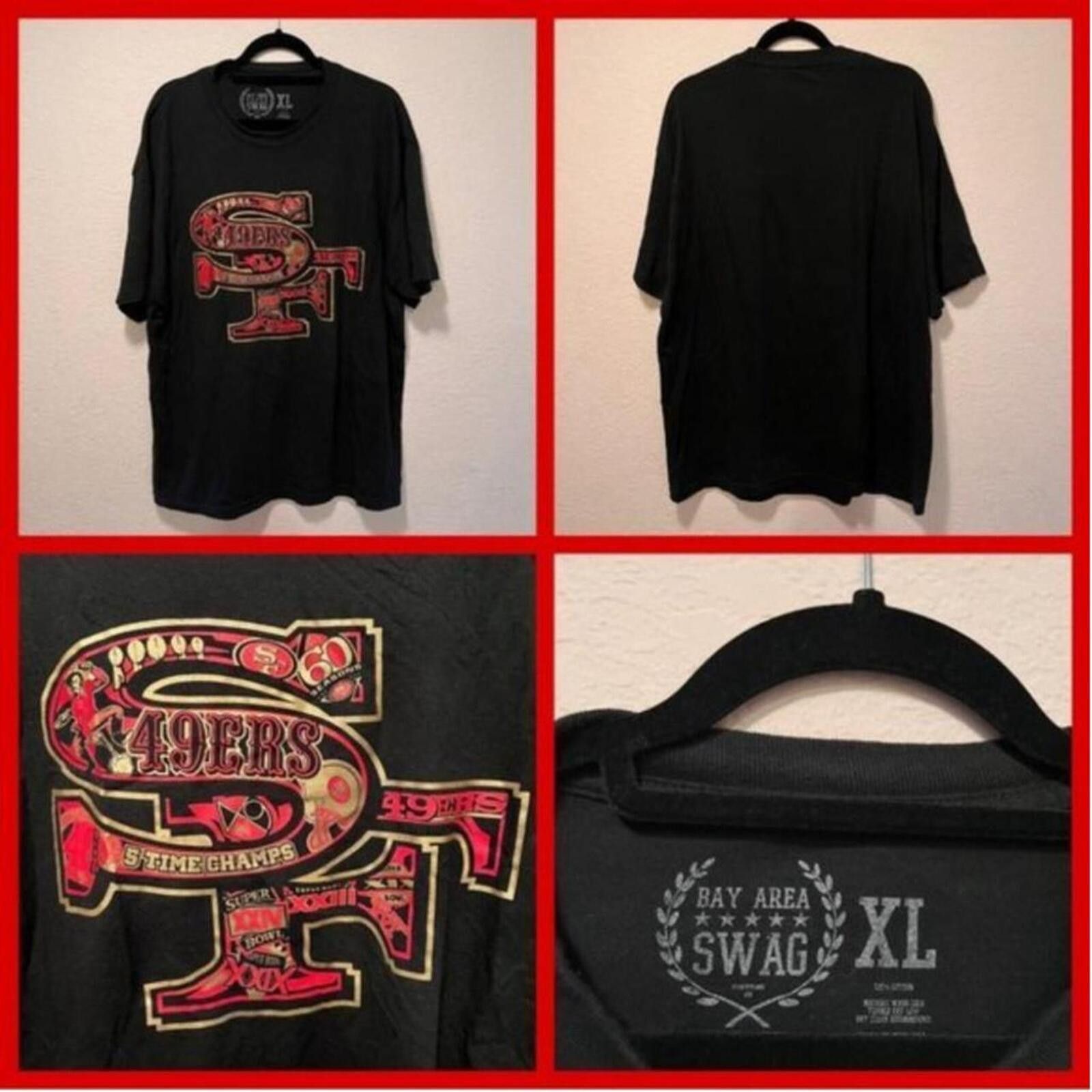 Other Bay Area Swag San Francisco 49ers Black Graphic T-Shirt XL Size US XL / EU 56 / 4 - 1 Thumbnail