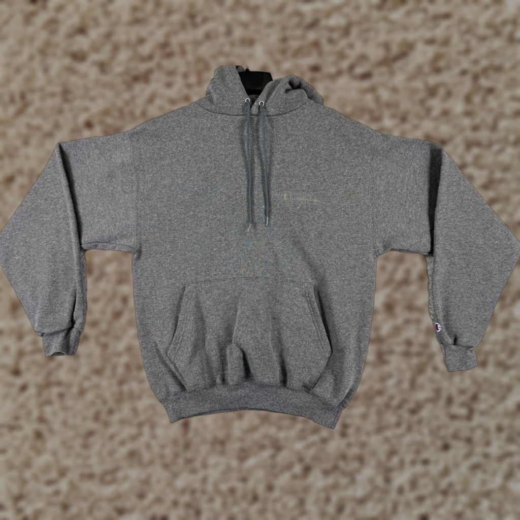 Champion Champion Sweatshirt Adult Medium Gray Long Sleeve Pullover Pocket Cotton Mens Size US M / EU 48-50 / 2 - 1 Thumbnail