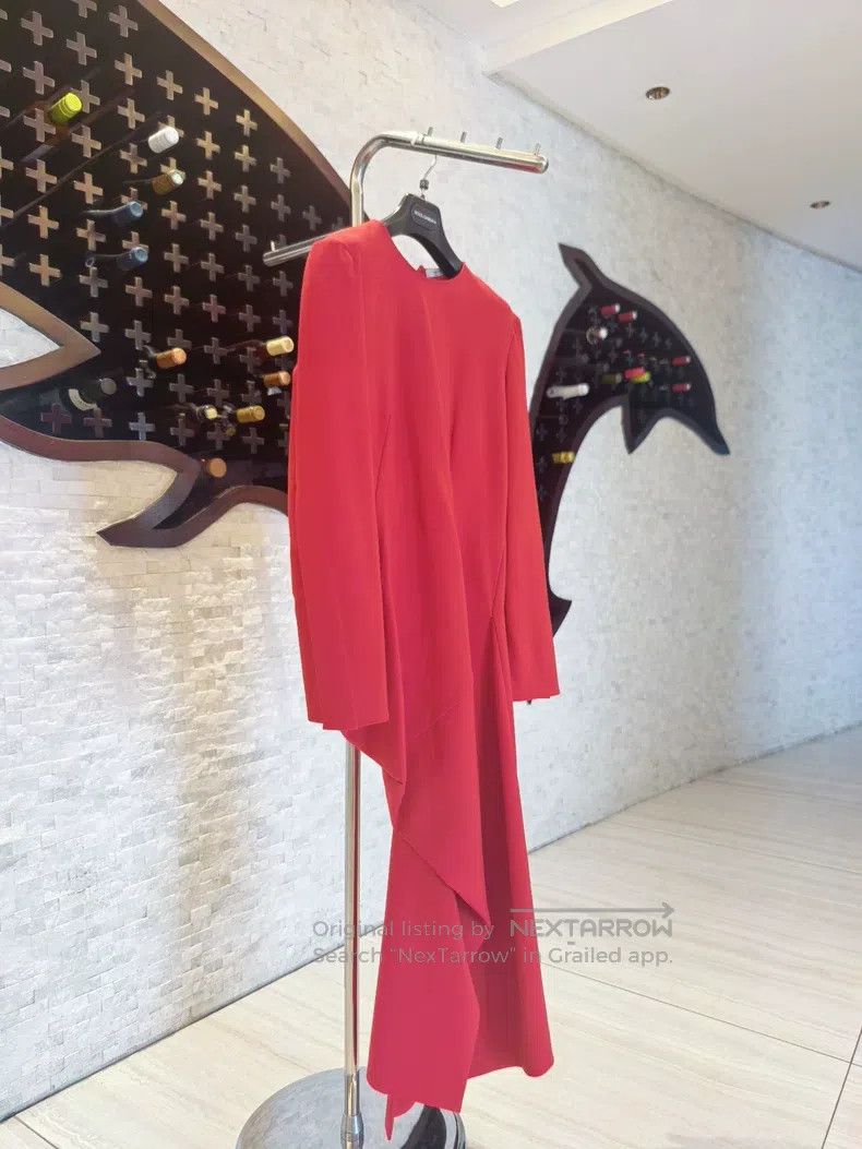 The Row The Row size 0 Red long-sleeved dress Size XS / US 0-2 / IT 36-38 - 2 Thumbnail