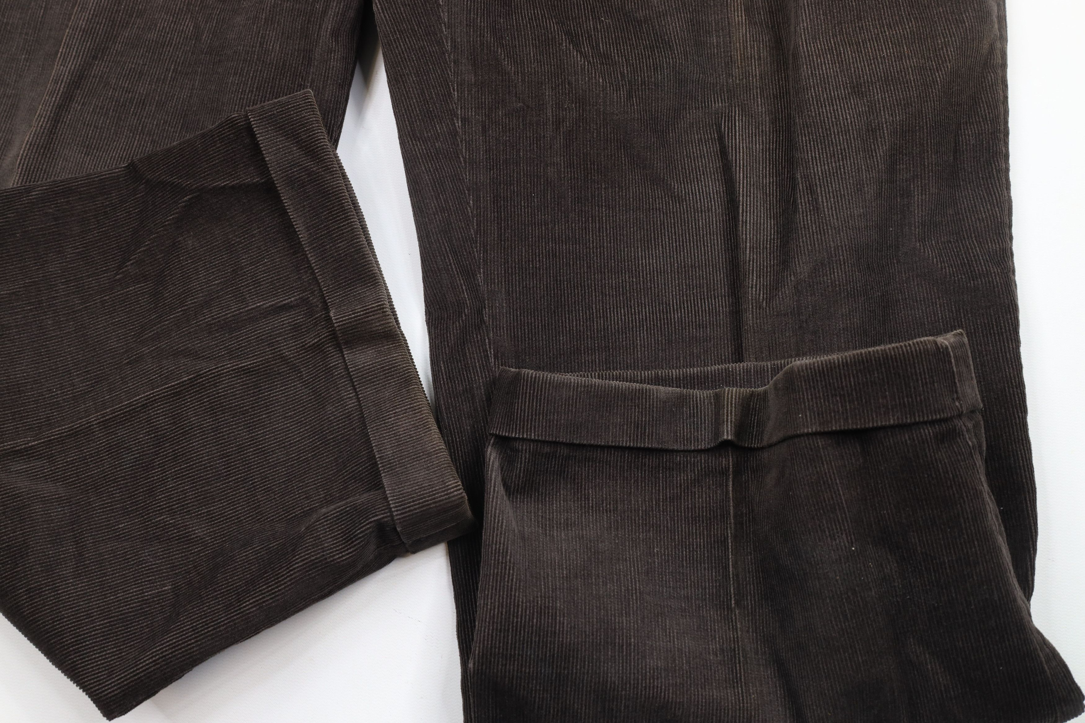 Lands' End × Vintage Vintage 90s Lands End Cuffed Wide Leg Corduroy Pants USA Size US 38 / EU 54 - 7 Thumbnail
