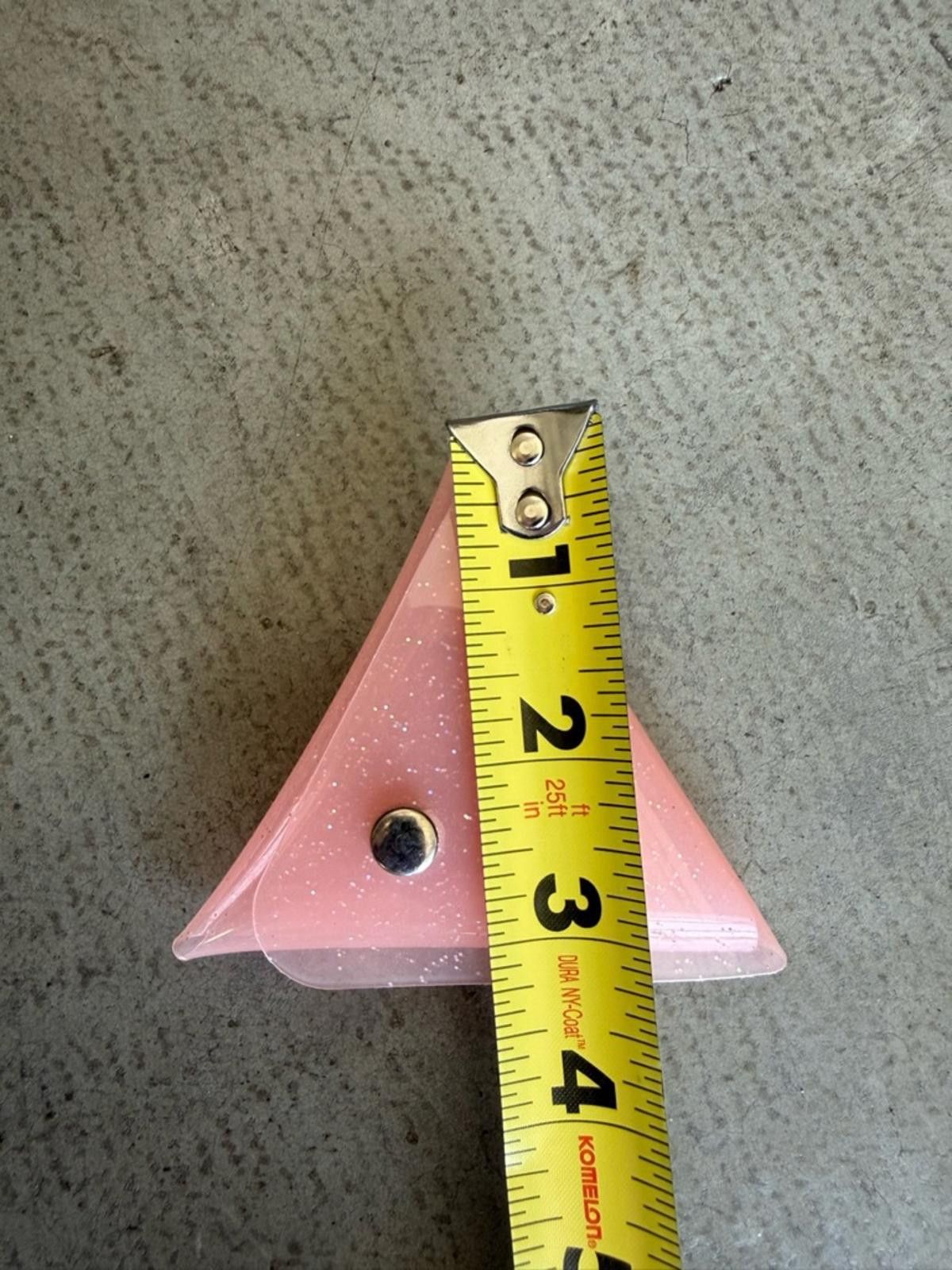 Urban Outfitters Pink Glitter Triangle Coin Pouch / Mini Snap Storage Case Size ONE SIZE - 7 Thumbnail