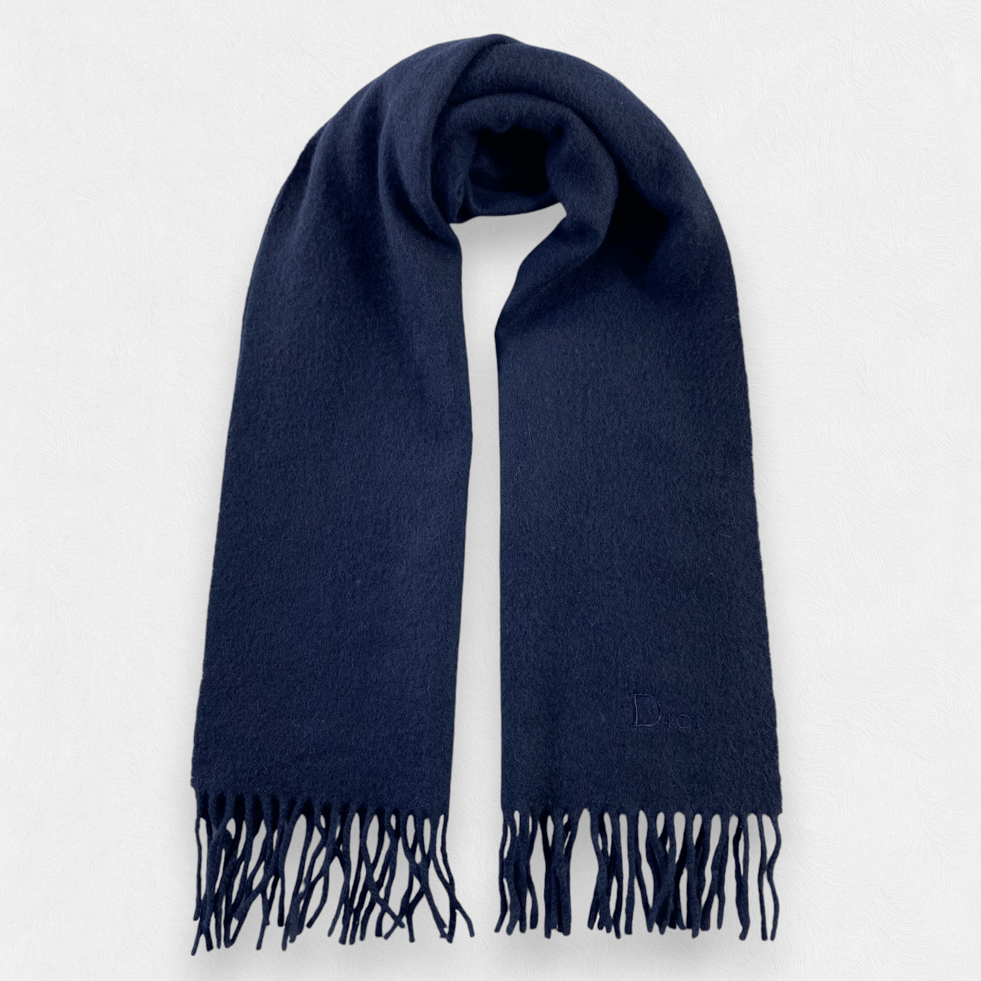 Christian Dior Monsieur × Vintage Christian Dior Scarf Plain Neck Wrap Wool Muffler Size ONE SIZE - 1 Thumbnail