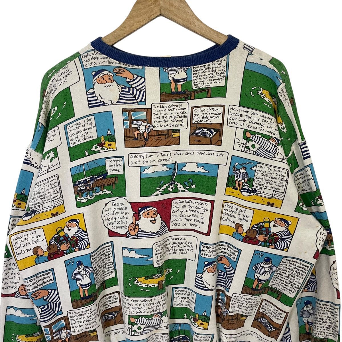 Cartoon Network Vintage 90s Captain Santa Club Sweatshirt Size US XL / EU 56 / 4 - 9 Thumbnail