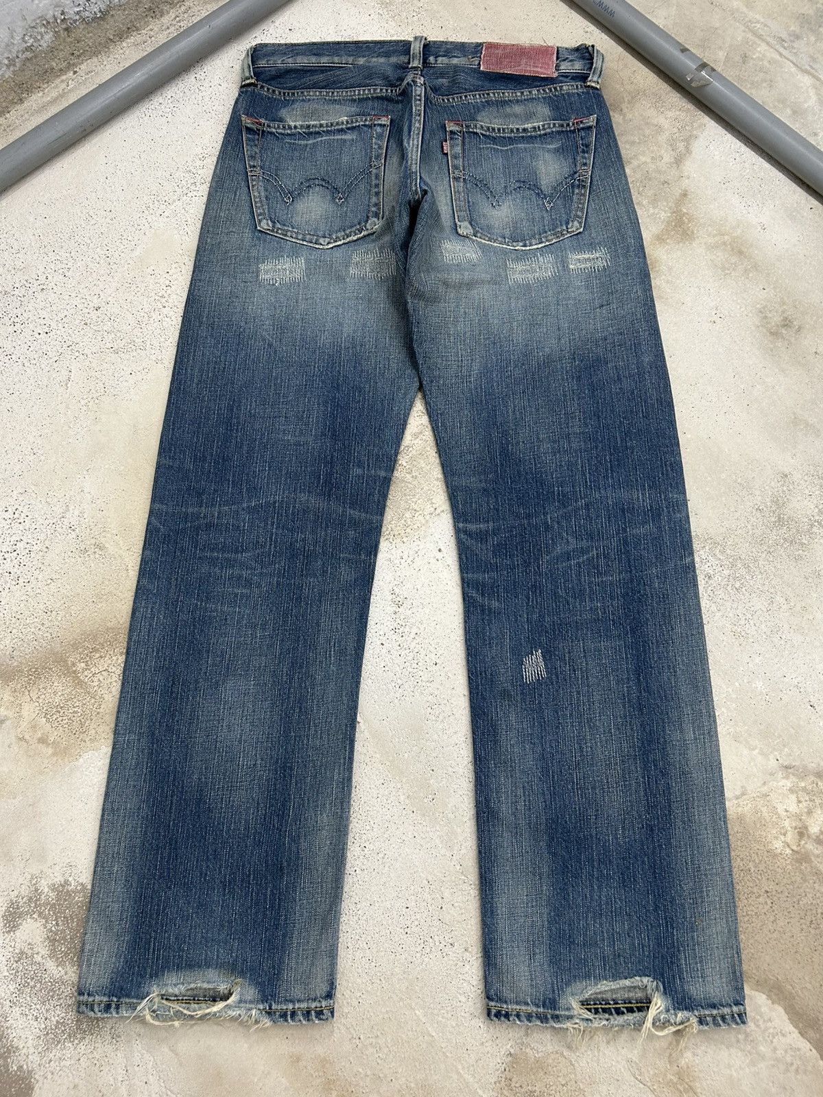 Edwin Vintage Edwin 504 Baggy Unique Stitching Blue Washed Size US 33 - 2 Thumbnail
