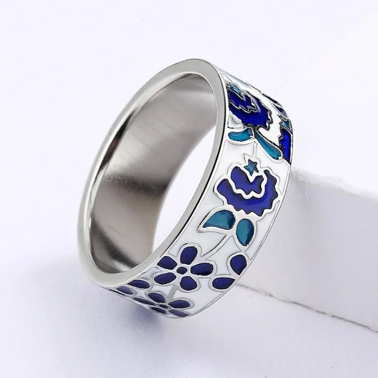 Jewelry Enamel Craft Ring Size ONE SIZE - 2 Thumbnail